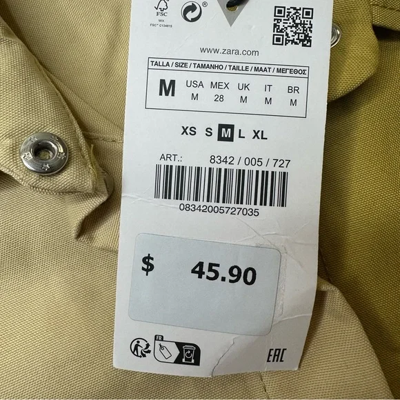 Zara Two-Tone Green and Cream Skirt Set - Picture 16 of 16